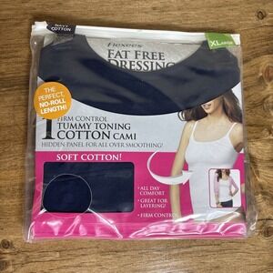 New Maidenform Women's XL Navy Flexees Fat Free Dressing Tummy Toning Cami